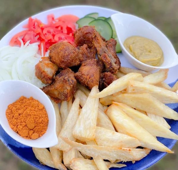 Fried Yam & Stew